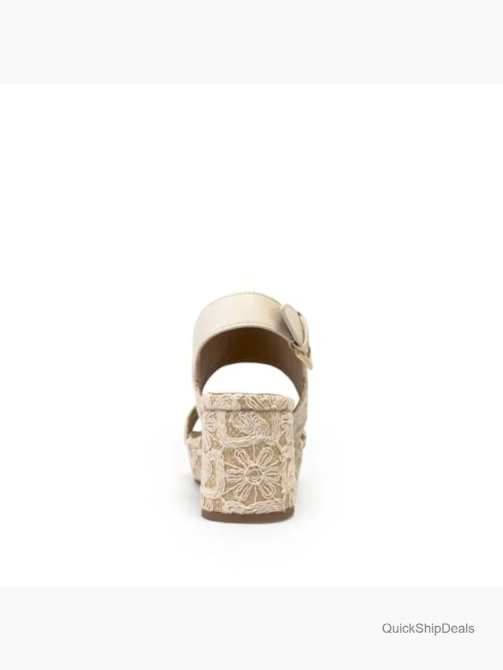 Platform Heeled Sandal with Memory Foam Insole, Adjustable Buckle
